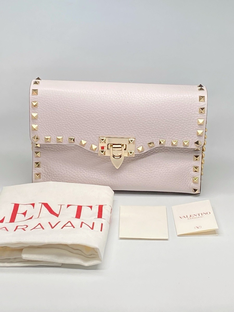 Rockstud Leather Small Vring Grainy Calfskin Crossbody Bag