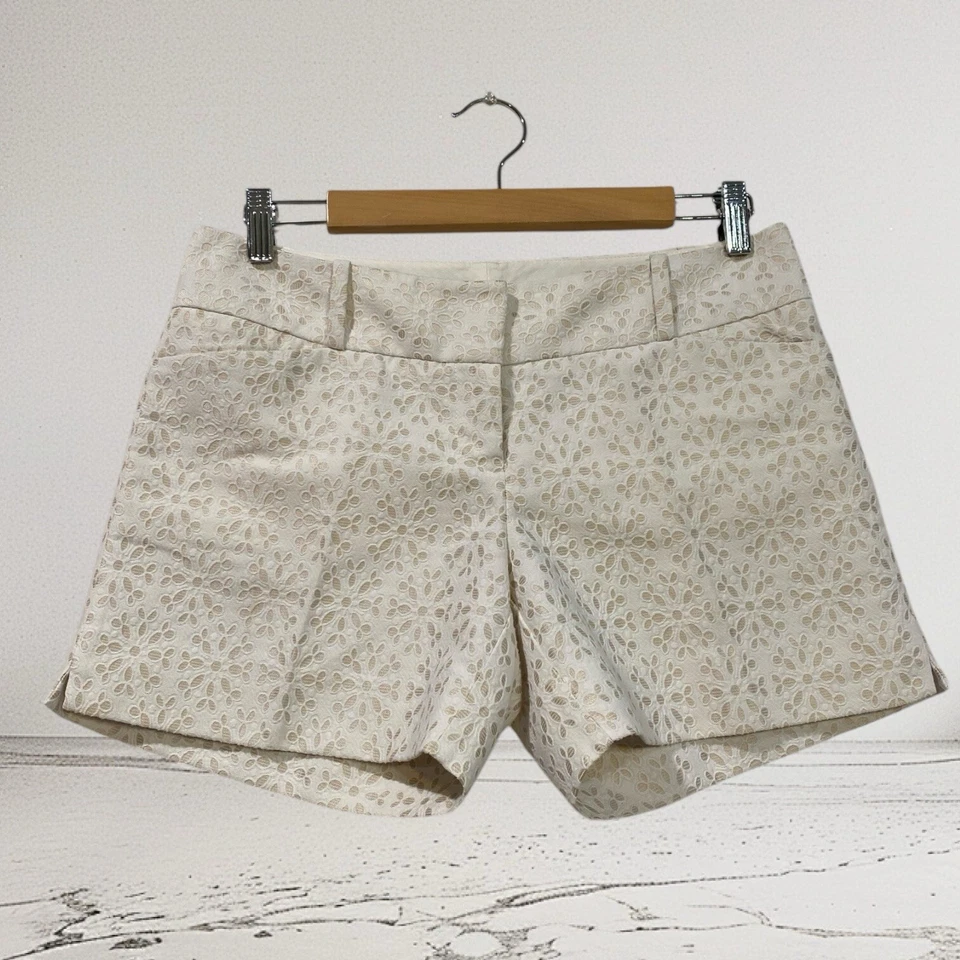 限量定制短裤女式 4 件象牙孔刺绣夏季度假村 — 第 2/4 张图片