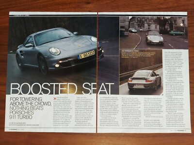 PORSCHE 911 TURBO MAGAZINE ARTICLE AUTOWEEK TOWERING ABOVE THE CROWD