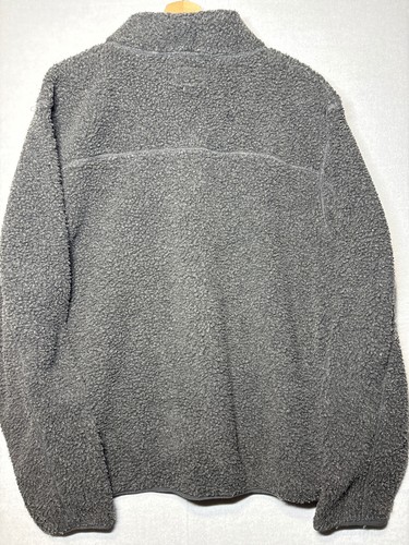 MENS XL Coleman Sherpa Fleece Quarter Zip Henley Sweater Lined Wool - Picture 5 of 6