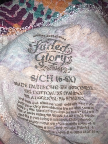 Faded Glory Girls Graphics Shorts Size S/CH 6/6X - Picture 3 of 5