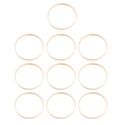 10 Pcs Embroidery Hoop Spirit Crafts Projects Beige Dream Catcher Rings