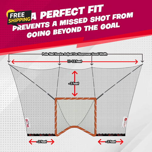 Shag Stop, Lacrosse Goal and Ice Hockey Backstop Net, Durable Lacrosse Backstop - Picture 9 of 12