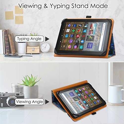 Universal Hülle für 7 Zoll 8 Zoll Tablet, Ständer Folio Universal Tablet Sternenhimmel - Bild 5 von 6