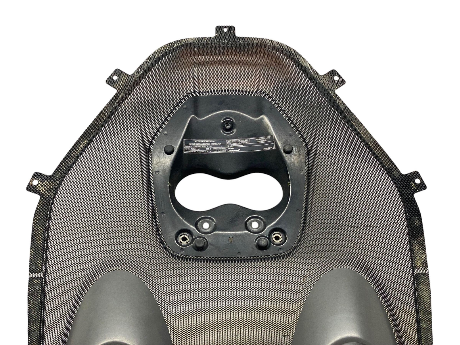 2019-2021 MCLAREN 600LT REAR ENGINE COVER MESH INSERT TAIL PIPE *FIRE DAMAGE*