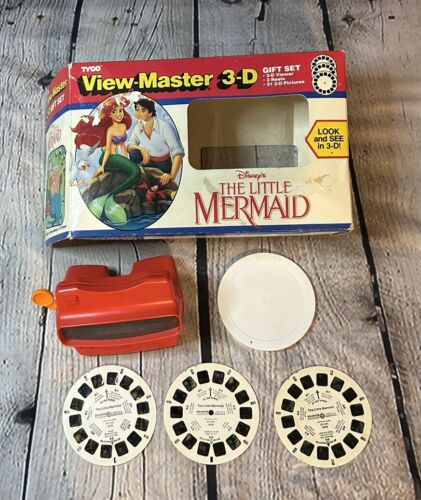 Vintage 1990 TYCO Disney’s Little Mermaid View-master 3-D Gift Set w/ Open Box - Picture 1 of 12