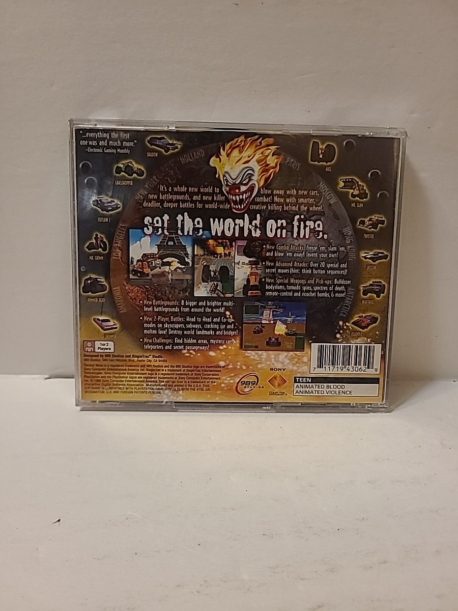 Twisted Metal 2 (Sony PlayStation 1, 1997) CIB PS1 Authentic With