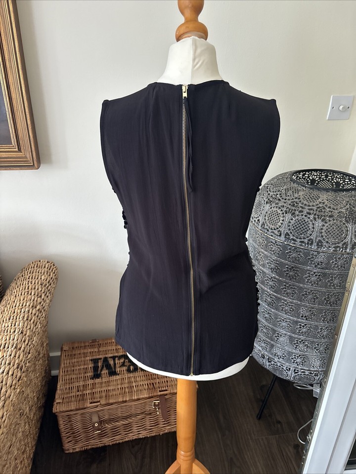 Phase Eight Black Sequin Top Size 8 Brand New eBay