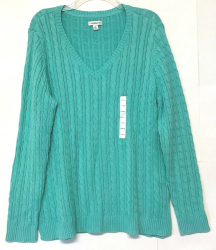 Barrow sweater V-neck cable knit light 