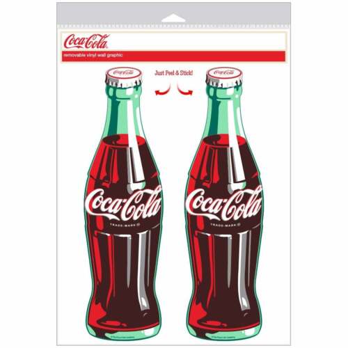 Coca-Cola Green Contour Bottle Wall Sticker Set Wall Art Decals 4 x 14 - Picture 2 of 2