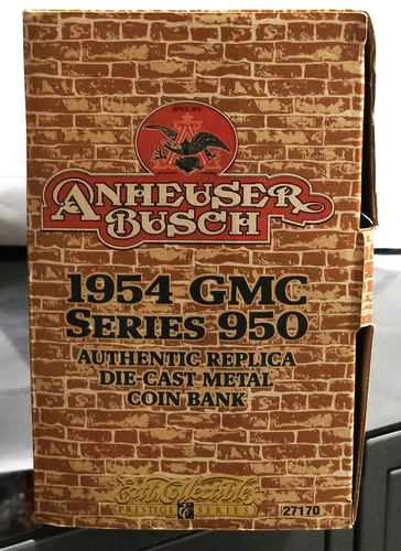 Ertl 54 1954 GMC Series 950 Budweiser Cab Truck Trailer Diecast Metal Coin Bank - Picture 9 of 9