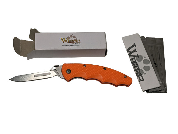 1 Wiebe Monarch Wicked Sharp Folding Knife Scalpel with 3 Re
