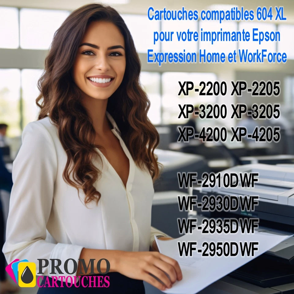 Lot de 5 cartouches d'encre compatibles Epson 604 604XL T604 XL - Série Ananas - Photo 3/4