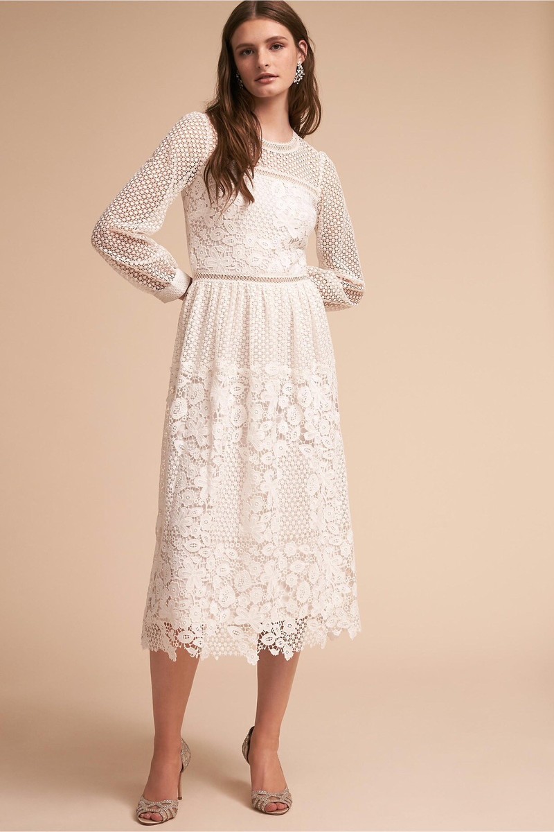 Anthropologie x BHLDN Edina Tea Length Midi Dress | eBay