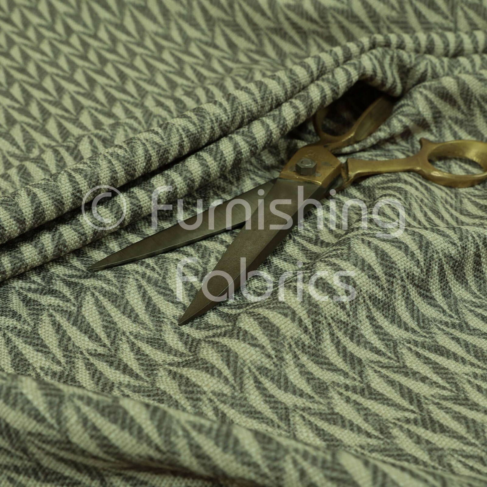 Telas de cortina de tapicería tipo efecto lino con patrón de impresión geométrica efecto 3D