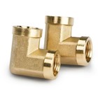 U.S. Solid 90 Degree Elbow Brass Fitting NPT 1/8" Female x 1/8" Female, 2pcs