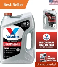 Full Synthetic High Mileage with MaxLife Technology SAE 10W-30 Motor Oil 5 QT