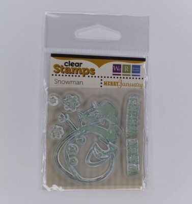 We R Memory Keepers Clear Stamps Snowman Merry January