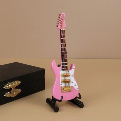 1/6 Scale Handmade 18CM Pink Folk Electric Guitar Model For 12'' Action Figure