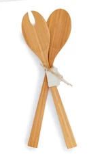 SUR LA TABLE   Bamboo 16 inch Salad Servers Set Serving Spoon & Fork #C    NEW
