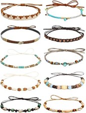 Zeyune 10 Pcs Cowboy Hat Bands Ethnic Western Belts Rural Cowgirl...
