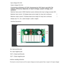 200W Voltage Boost Charging Module 6-35V to 6-55V for Laptops Electric Equipment