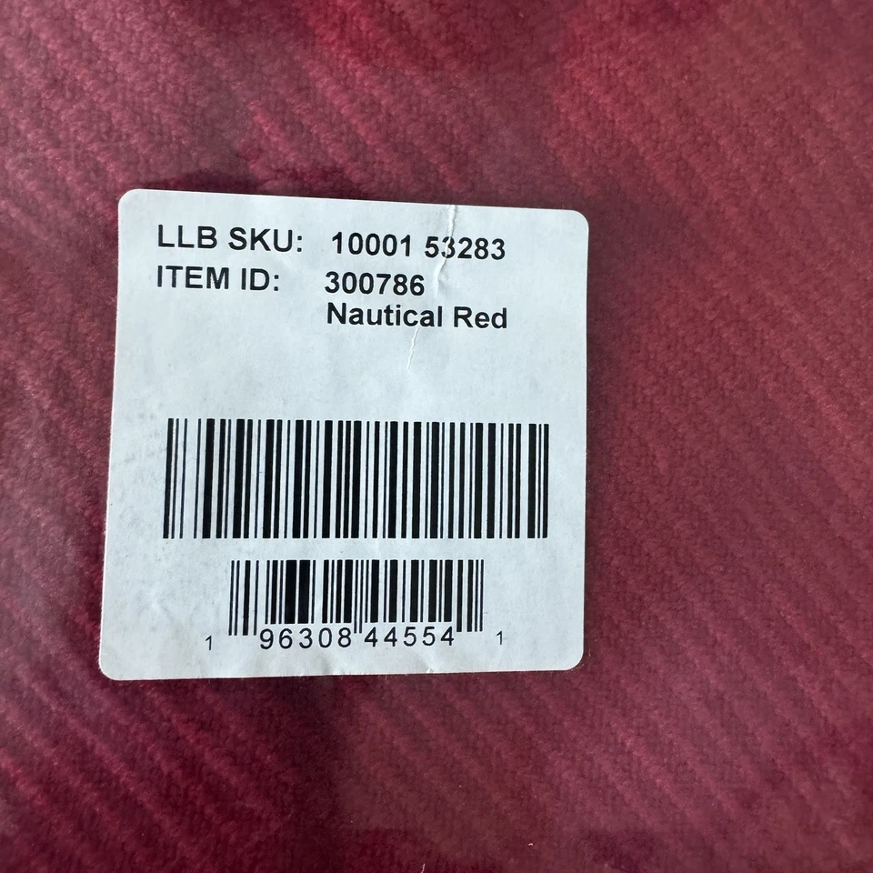 L.L. Bean Maine Twill Blanket Full Queen Red Lightweight 100% Cotton USA New - Image 3 of 4