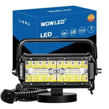 WFPOWER Magnetic LED Work Light Bar, 48W LED Combo Beam Light Pod with Magnet...