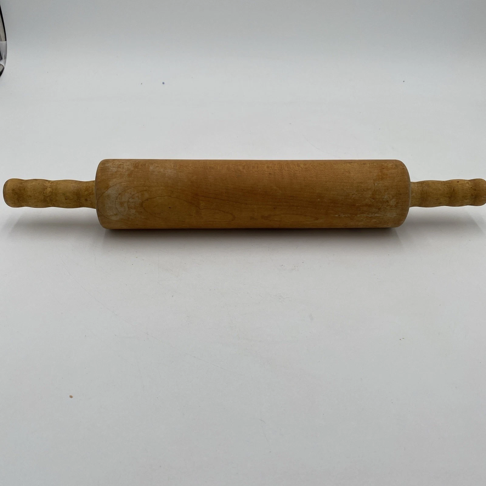 Vintage Wood Rolling Pin Handles Farmhouse Country Primative Wooden 16"