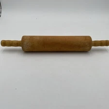 Vintage Wood Rolling Pin Handles Farmhouse Country Primative Wooden 16"
