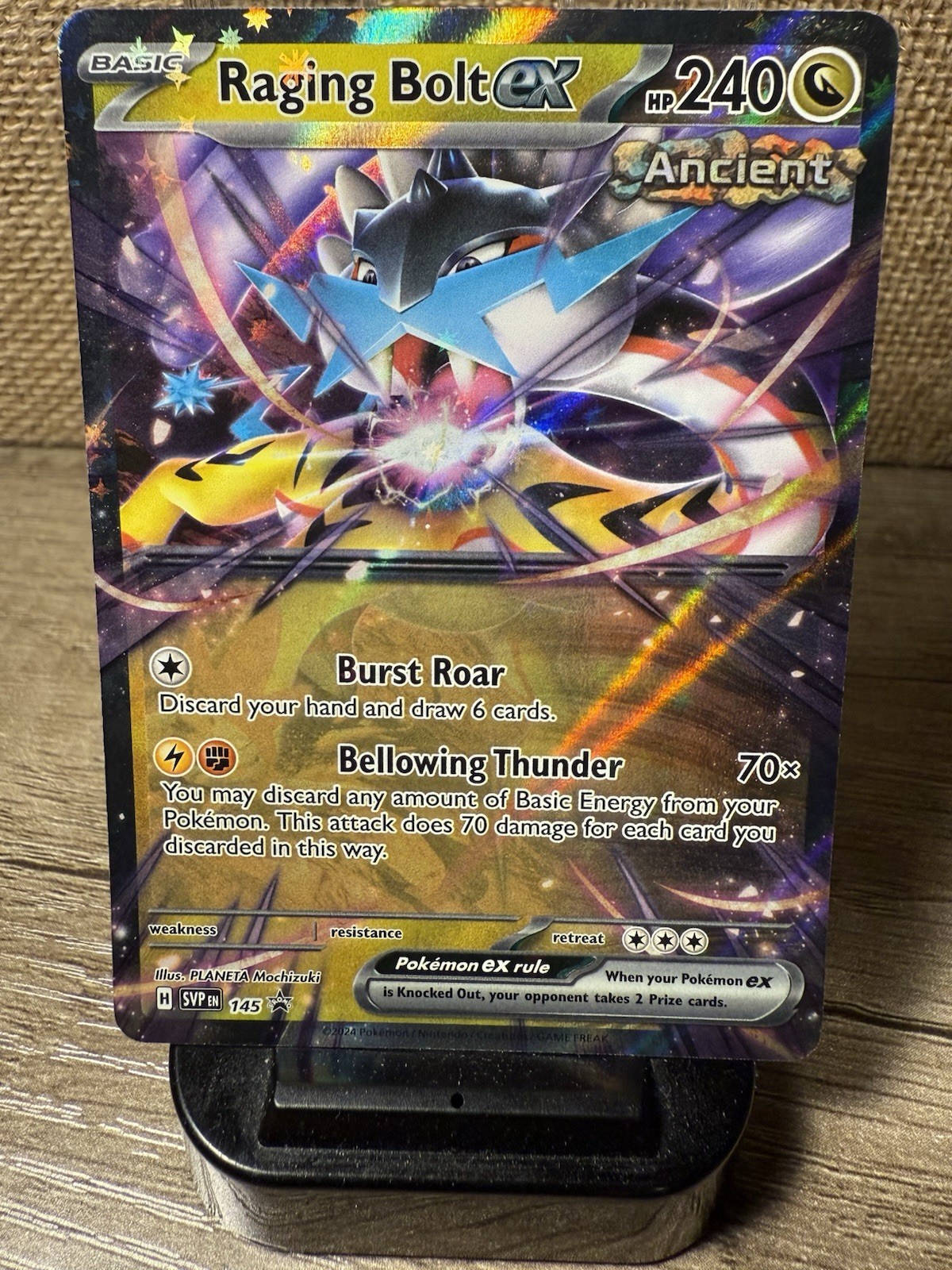 Pokémon Scarlet & Violet Black Star Promo - Raging Bolt ex 145 Holo NM/M+