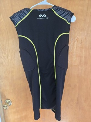McDavid HEX 5-Pad Compression Shirt Men s Medium Black Gray Neon Green Padded