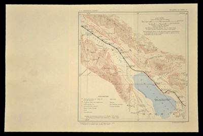 SP Eisenbahn Karte Coachella CA Indio Palm Springs Salton Sea San Andreas Fehler
