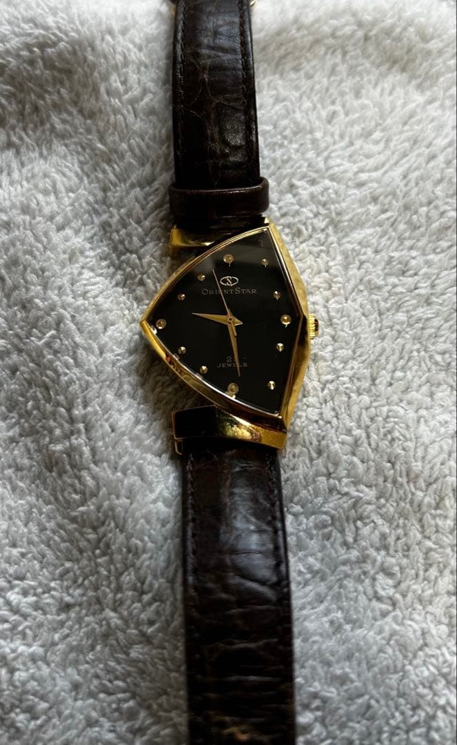 Orient Star Triangular Gold Manual Wind Watch Rar… - image 5