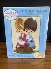 Precious Moments Latch Hook Rug CROCHET Kit LOVE ONE ANOTHER New Sealed