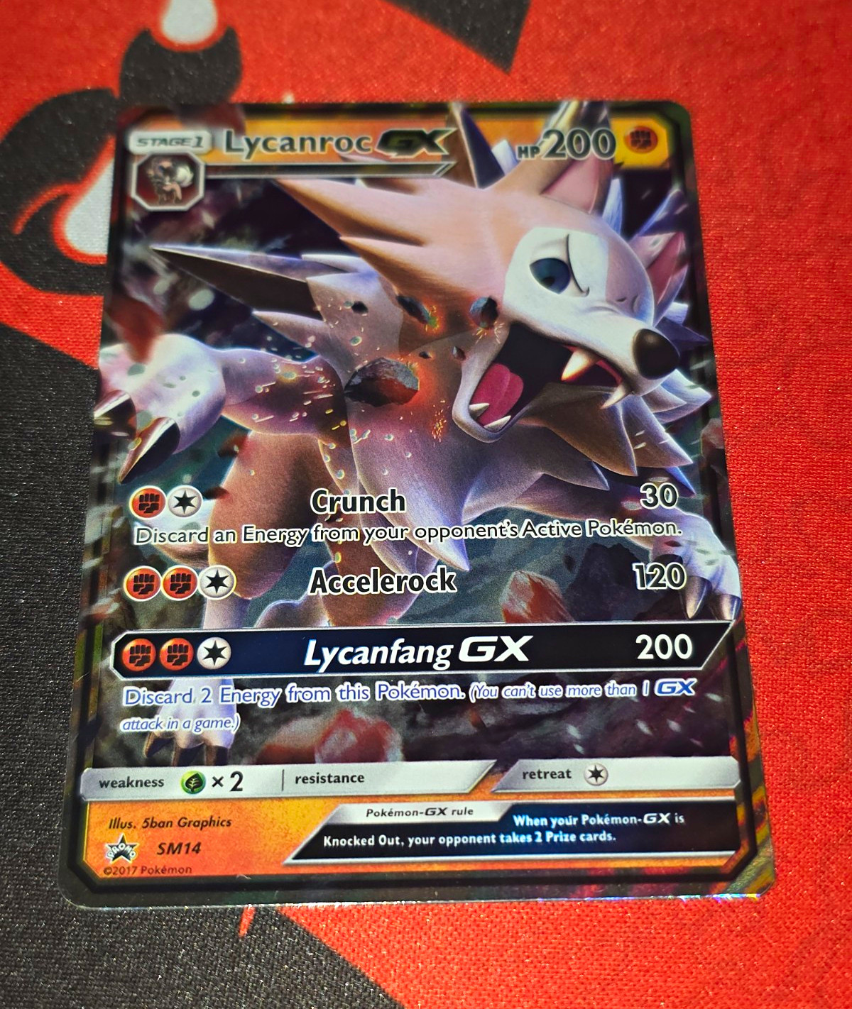 Pokemon Lycanroc GX SM Black Star Promos SM14 Holo Promo English 2017 HP200