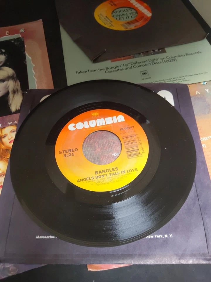 Bangles Columbia Single 45 RPM Records Lot Of 7 Foto 3 de 4