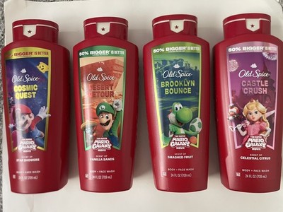 Old Spice Super Mario Galaxy Body Wash Collection All 4 Scents 24oz New