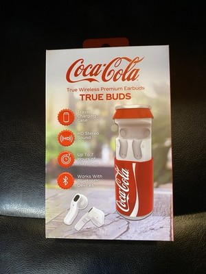 Coca-Cola True Buds Bluetooth Wireless Stereo Earbuds Can Shaped Charging Case