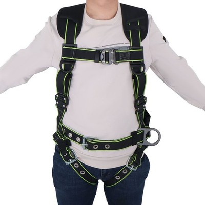 Fall Protection Full-Body Premium Safety Harness 5 points (S   XL) D-Rings