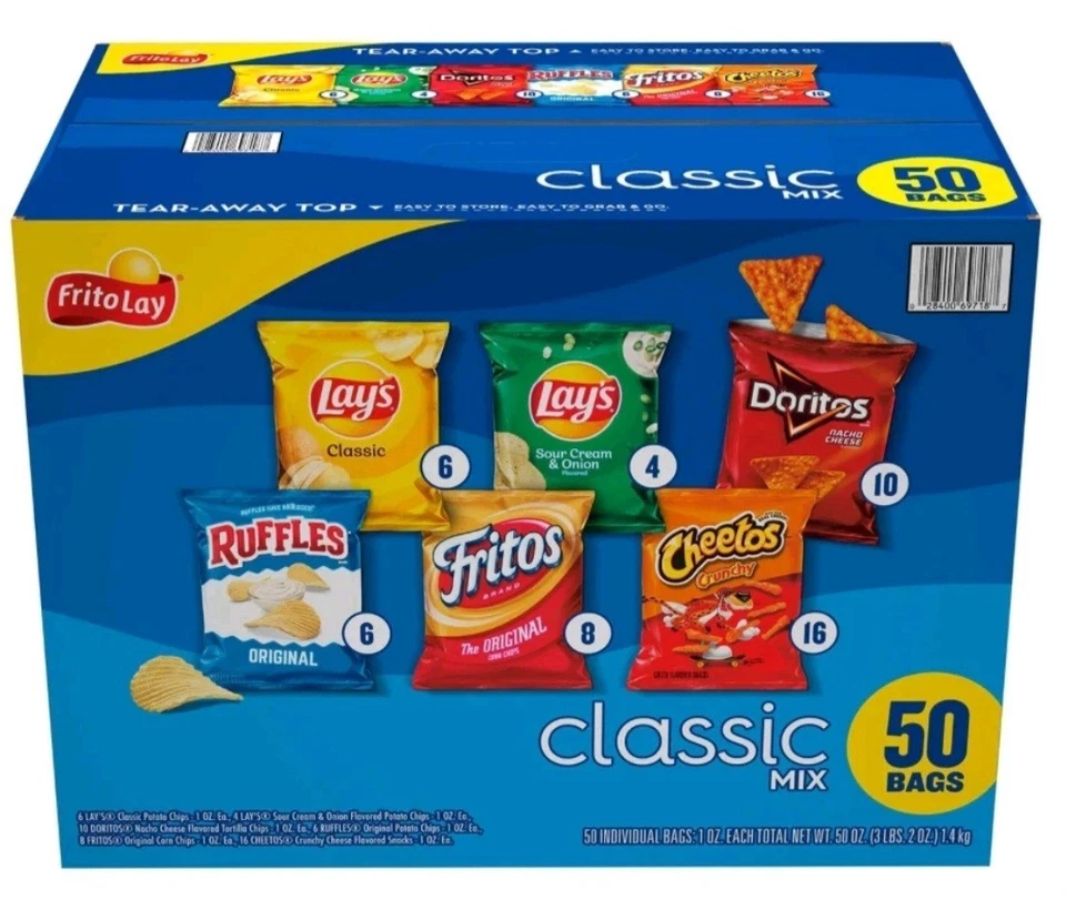 FRITO-LAY2GO Frito-Lay Mix Variety Chips, 50 pk PLS CHECK THE PICS & READ THE DESCRIPTION TKS