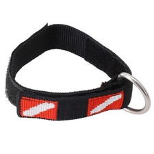 Adjustable Scuba Diving Wrist Strap Lanyard Webbing Band With Metal D-Ring /new