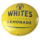 Vintage Whites Lemonade Porcelain Sign - Ice Cold Soda Beverage Gas Pump Sign