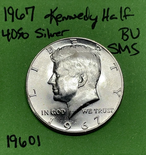 1967 Kennedy Half Dollar 50c BU 40% Silver Uncirculated Coin See Pictures
