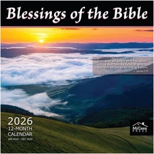 Christian Wall Calendar 2026 | Blessings of the Bible with Bible Verses | 12 ...