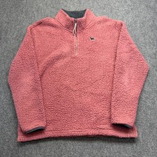 PINK Victoria's Secret Sherpa Fleece Quarter Zip Pullover Rose Pink Womens M
