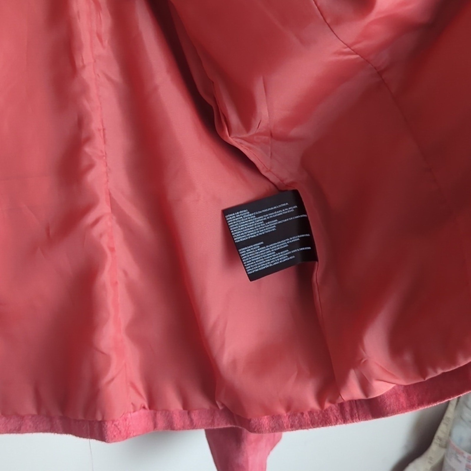 Pink Suede Jacket Lined Pockets Split Wrists Wome… - image 7