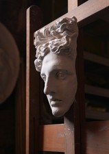 Antiqued Apollo Belvedere Plaster Cast, Roman Wall Sculpture