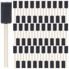 150 Pcs 1 Inch Foam Paint Brushes, Bulk Wood Handle Sponge Brushes for Painti...