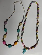 Two Unique Necklaces For Girls Handmade Pre-owned Sold Together At One Low Price